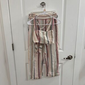 Striped Multi-Color Two Piece Set